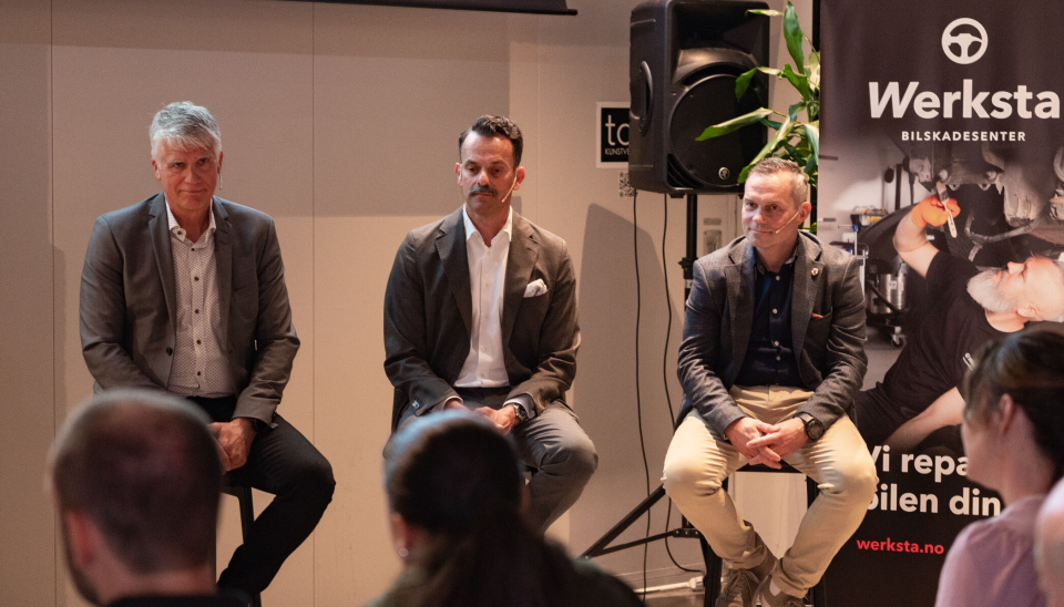 F. v.: Geir Larsen (Fremtind), Xavier Laneyrie (Gjensidige) og Vidar Brustad (If).