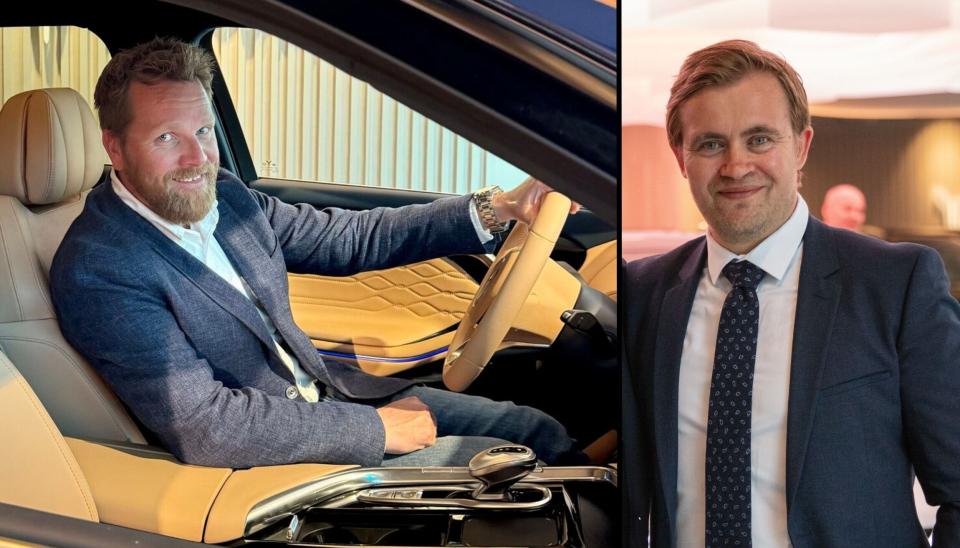 Morten Brurud (t.v) og Torje Aleksander Sulland i Electric Way ønsker å knytte til seg flere forhandlere som Glommen Bil.