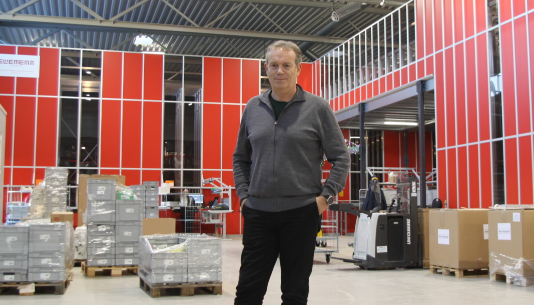 Fra 17. januar har daglig leder Frode Kittelsen full drift i det nye AutoStore-lageret, som er samlokalisert med hovedkontoret og butikken på Liertoppen.