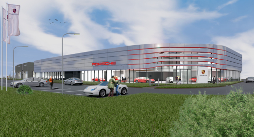 Hedin bygger Porsche-anlegg i Fredrikstad