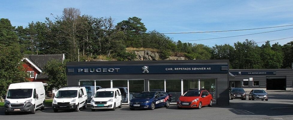 Chr. Repstads sønner AS er en av flere eksklusive Peugeot-forhandlere i Norge.