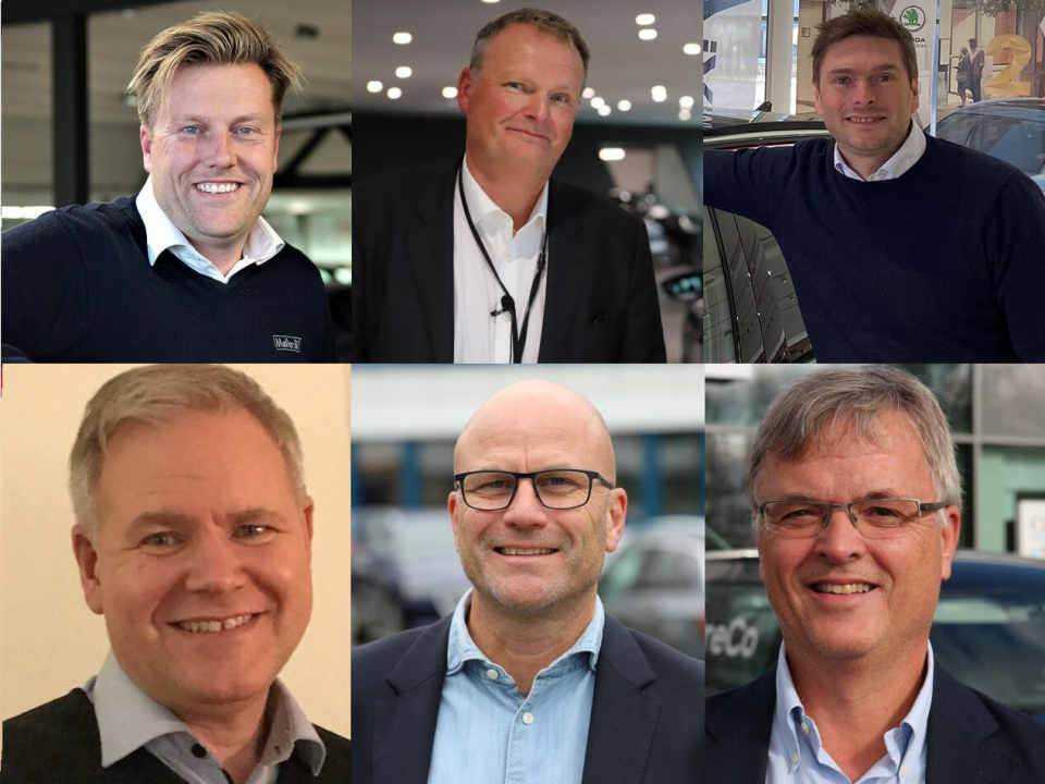 Øverst, f. v.: Christian Gunneng, Terje Grøndahl, Martin Gjerstad. Nederst f.v.: Morten Andresen, Stein Ivan Solbakken og Erik Gjellan.