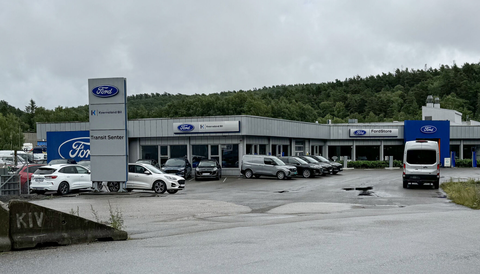 I desember 2022 kjøpte Kverneland Bil den sørlandsbaserte Ford-forhandleren Bay Auto. Nå er lokasjonene døpt om til Kverneland, slik som her i Sørlandsparken.