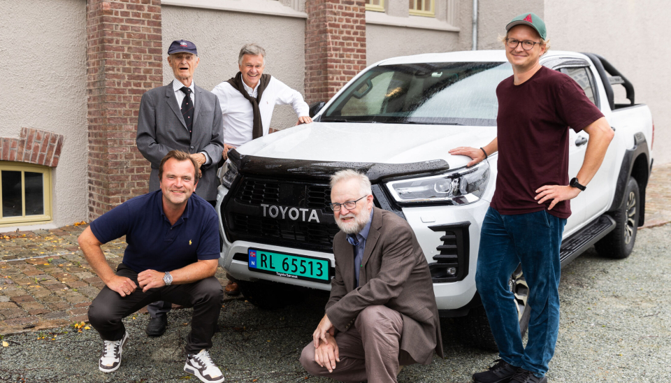 F. v.: Jan Oftedal og Knut Øgreid (bak), Eirik Iversen, Ståle Oftedal og Halvor Øgreid (foran).