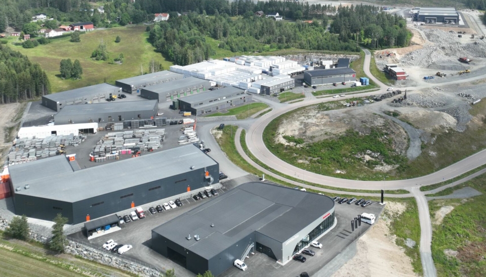 Autostrada - nederst i bildet - er allerede etablert på industriområdet, og Bauda er i planleggingsfasen.